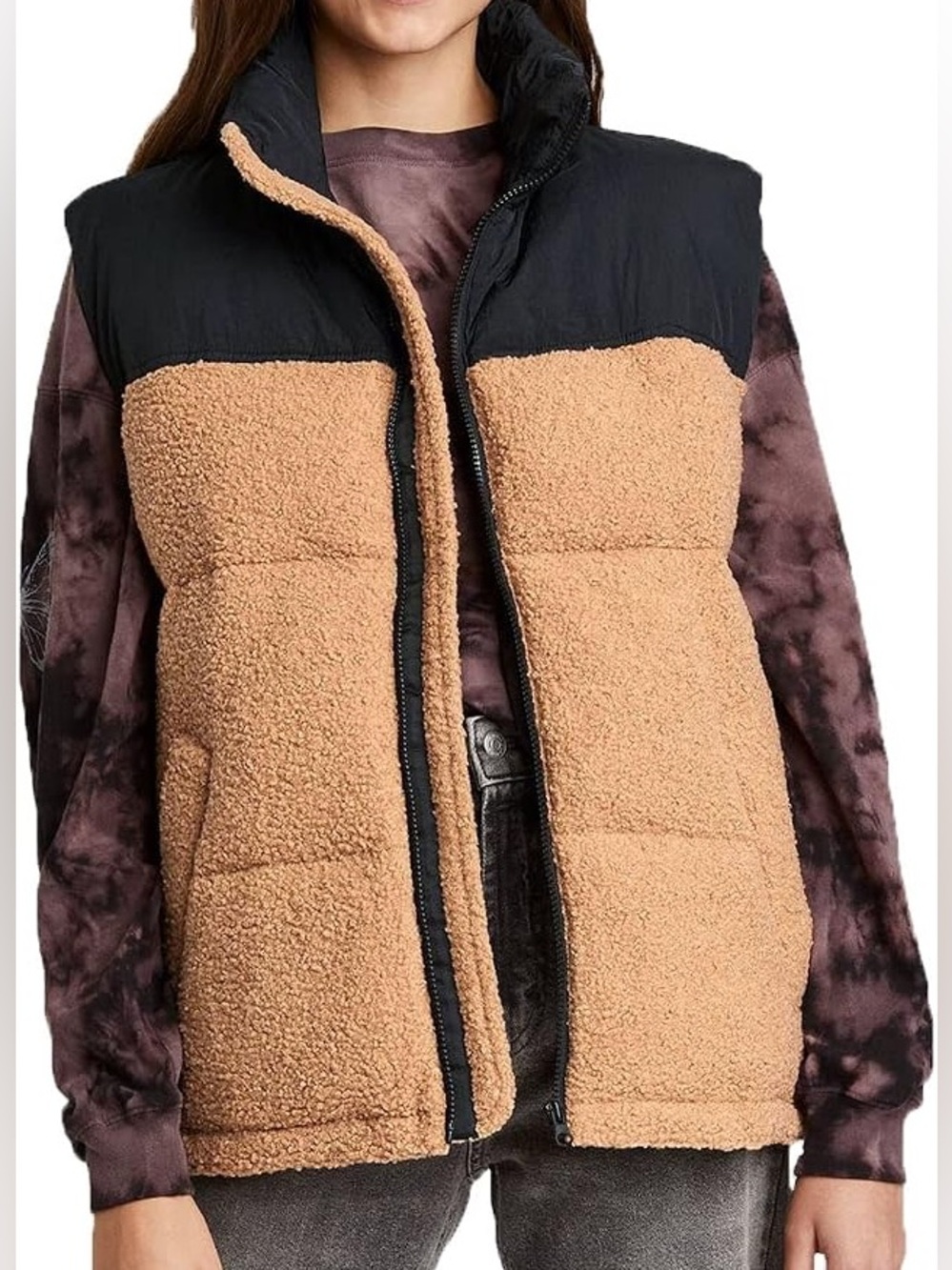 NWT Wild Fable Oversized Sherpa Puffer Vest (XL)